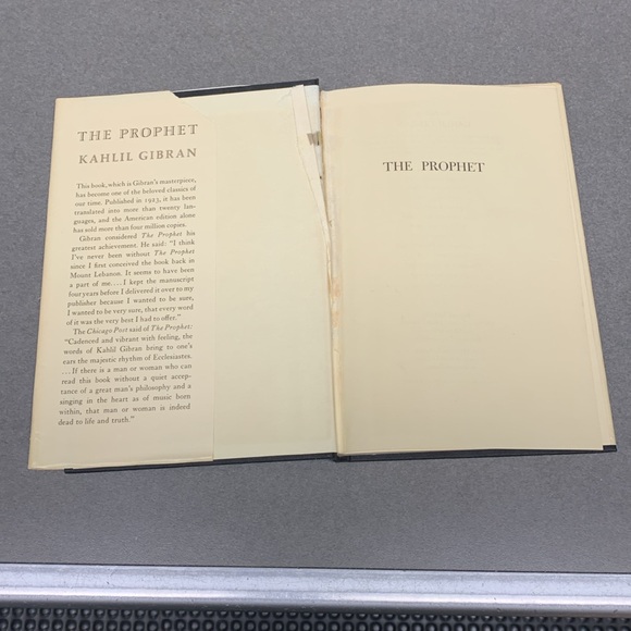 The Prophet by Khalil Gibran Hardcover Book with Original Dust Jacket 🛑 - Picture 3 of 16